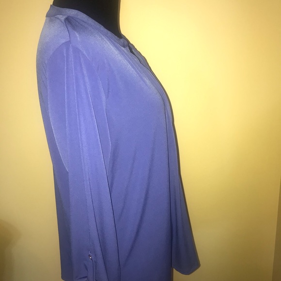 Front Of Closet Gold Zip Up Blouse Size Petite XL - Picture 7 of 8